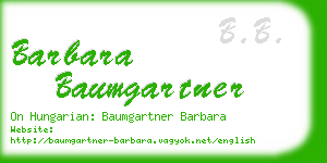 barbara baumgartner business card
